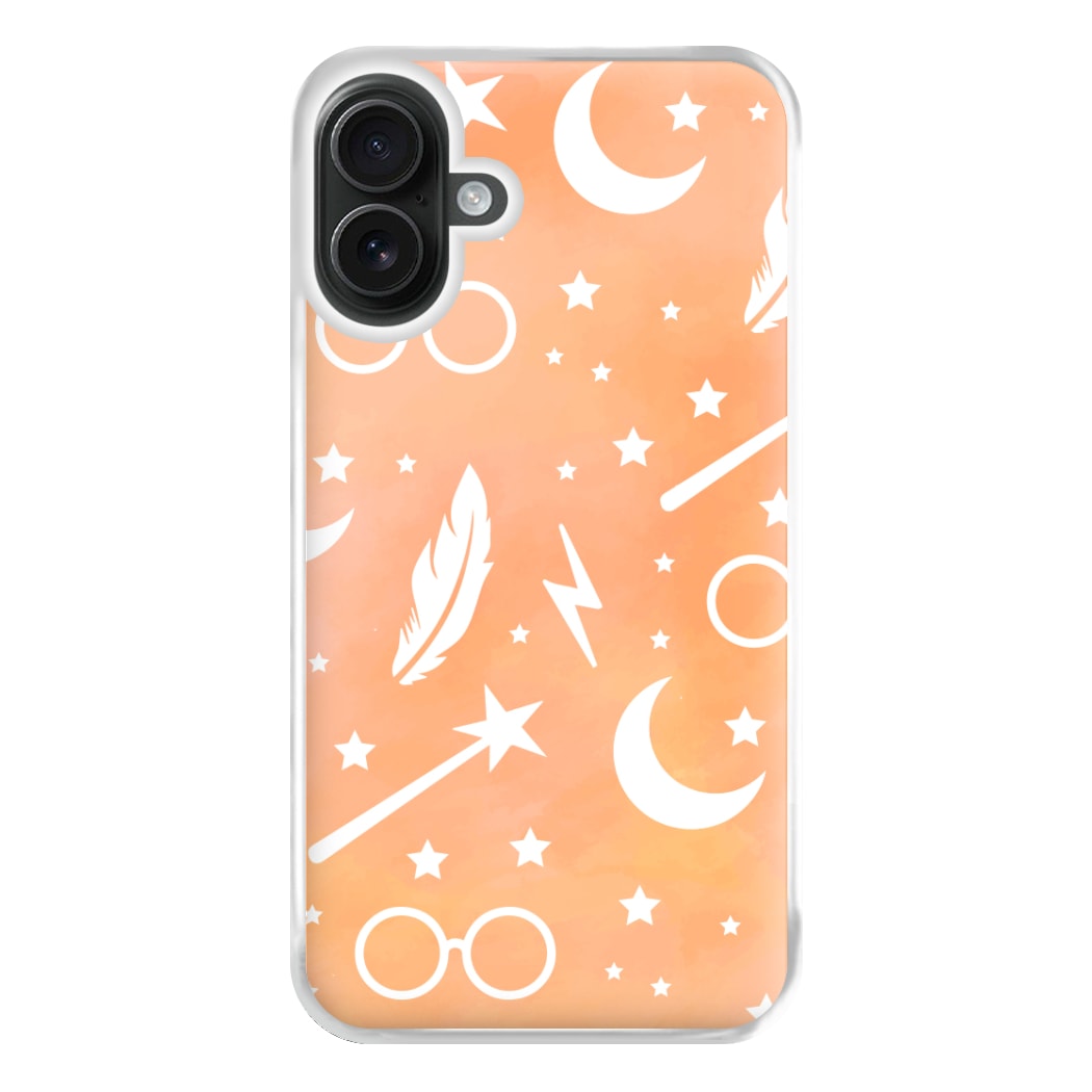 Wizard Icon Patterns Phone Case for iPhone 16 Plus