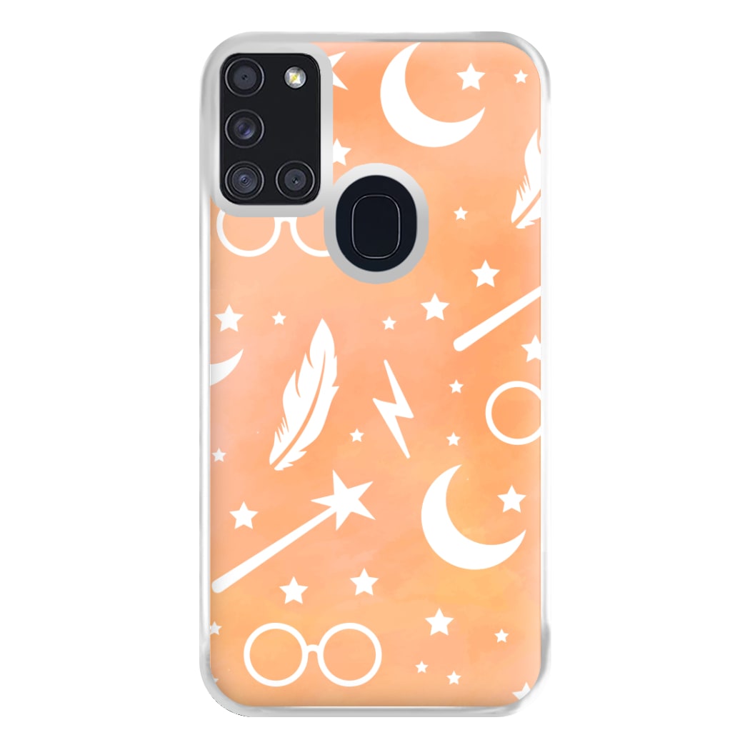 Wizard Icon Patterns Phone Case for Galaxy A21s