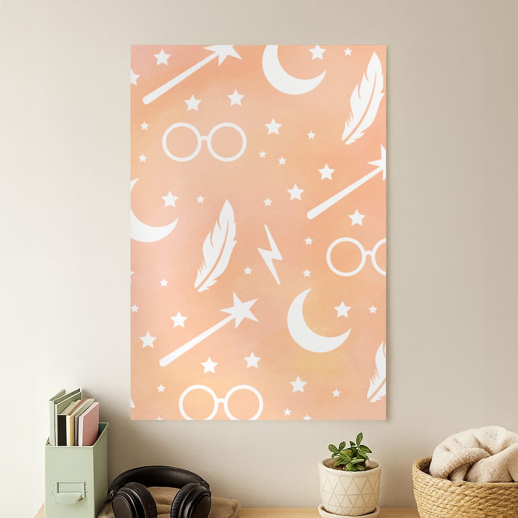 Wizard Icon Patterns Poster