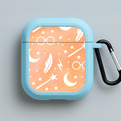Wizard Icon Patterns Blue AirPods Case