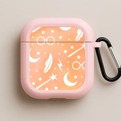 Wizard Icon Patterns Pink AirPods Case