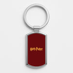 Game Typography Silver Keyring