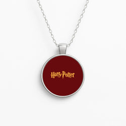 Game Typography Circle Necklace