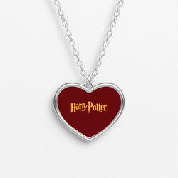 Game Typography Heart Necklace