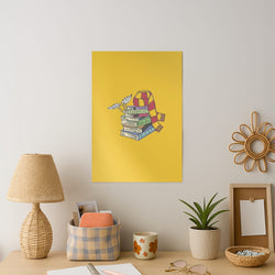 Book Stack Art Print