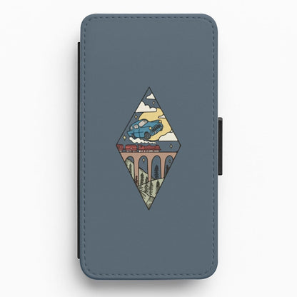 Flying Car Flip / Wallet Phone Case