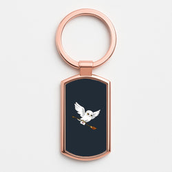 Messenger Owl Hedwig Rose Gold Keyring