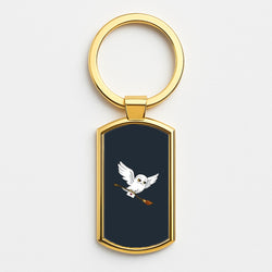 Messenger Owl Hedwig Gold Keyring
