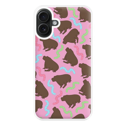 Frog Pattern Phone Case for iPhone 16 Plus