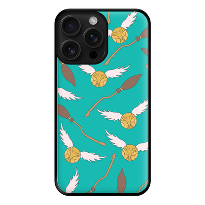 Quidditch Pattern Phone Case for iPhone 16 Pro Max