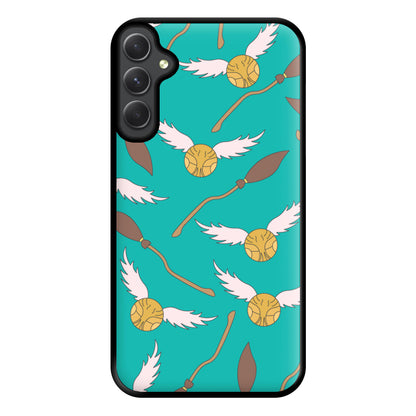 Quidditch Pattern - Harry Potter Phone Case for Galaxy A34