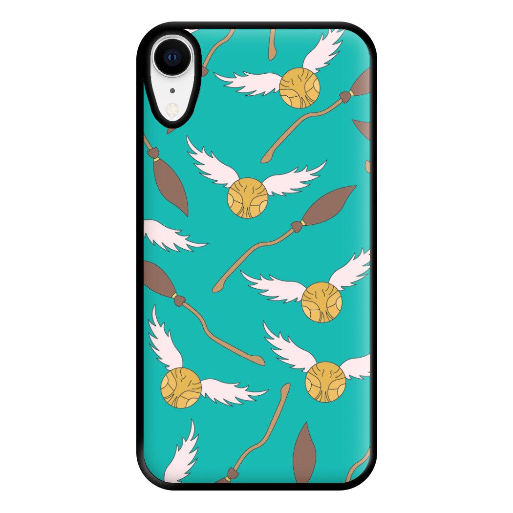 Quidditch Pattern - Harry Potter Phone Case for iPhone XR