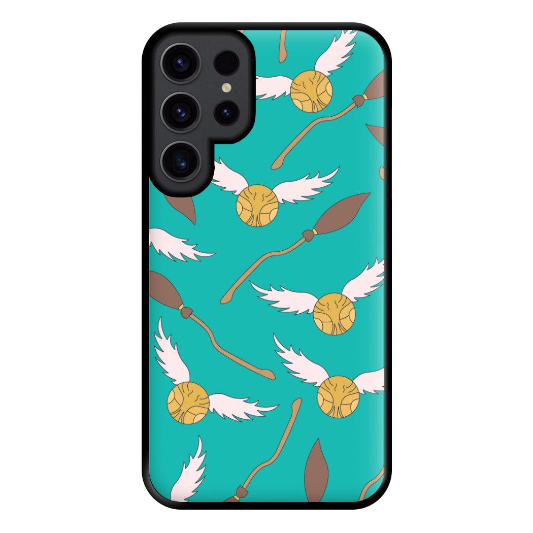 Quidditch Pattern - Harry Potter Phone Case for Galaxy S23 Ultra