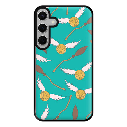 Quidditch Pattern - Harry Potter Phone Case for Galaxy S24FE