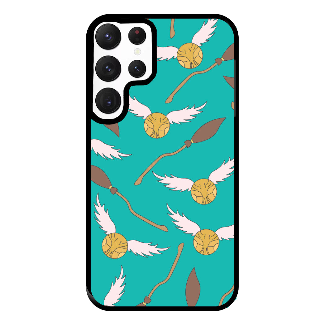 Quidditch Pattern - Harry Potter Phone Case for Galaxy S22 Ultra