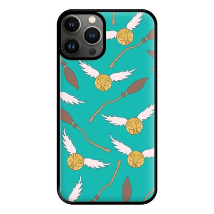 Quidditch Pattern Phone Case for iPhone 13 Pro Max