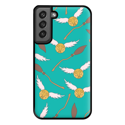 Quidditch Pattern - Harry Potter Phone Case for Galaxy S21FE