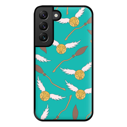 Quidditch Pattern - Harry Potter Phone Case for Galaxy S22 Plus