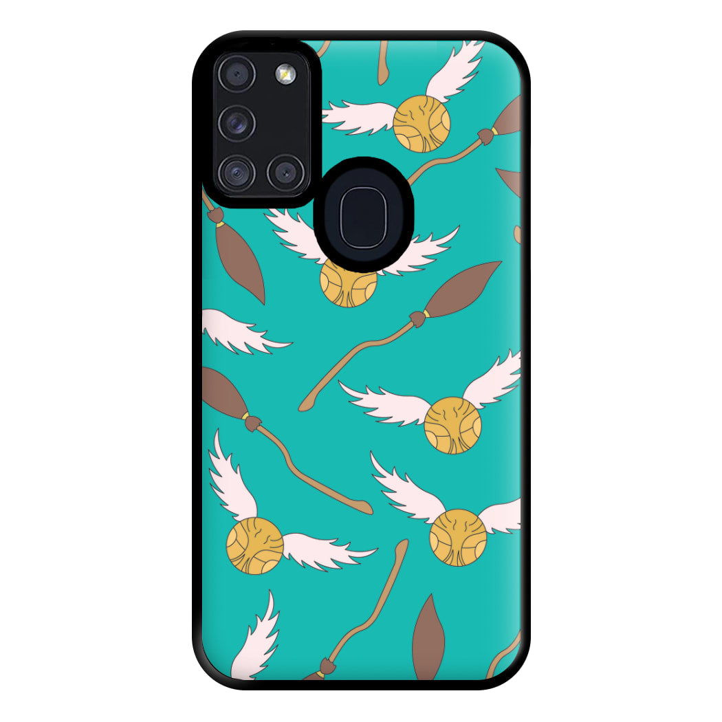 Quidditch Pattern - Harry Potter Phone Case for Galaxy A21s