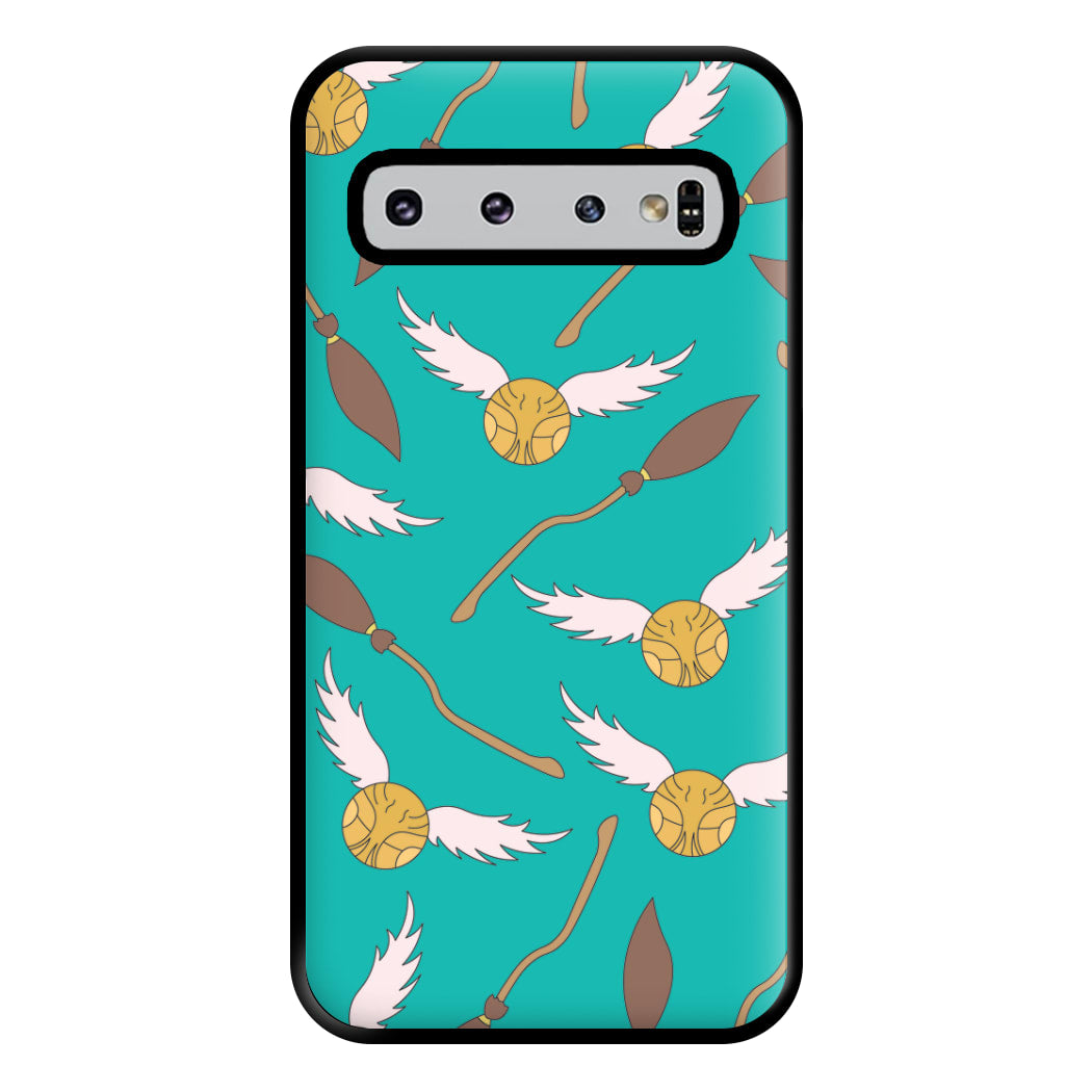 Quidditch Pattern - Harry Potter Phone Case for Galaxy S10 Plus