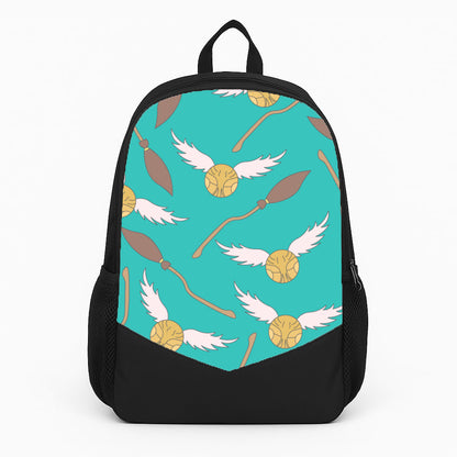 Quidditch Pattern - Harry Potter Large Backpack