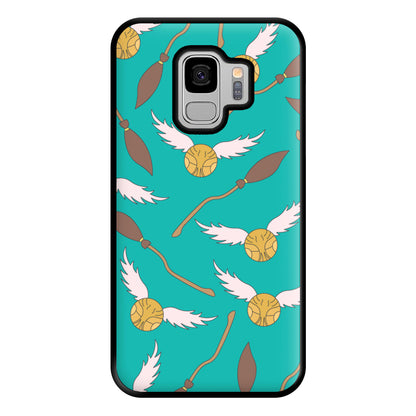 Quidditch Pattern - Harry Potter Phone Case for Galaxy S9 Plus