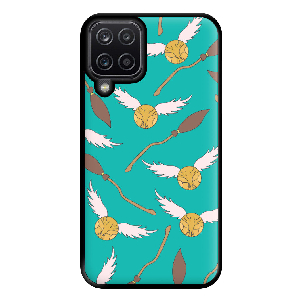 Quidditch Pattern - Harry Potter Phone Case for Galaxy A12