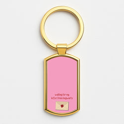 Waiting For My Letter Gold Keyring