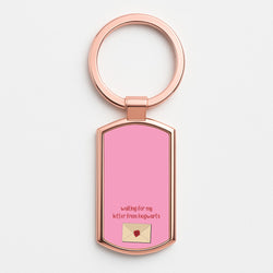 Waiting For My Letter Rose Gold Keyring