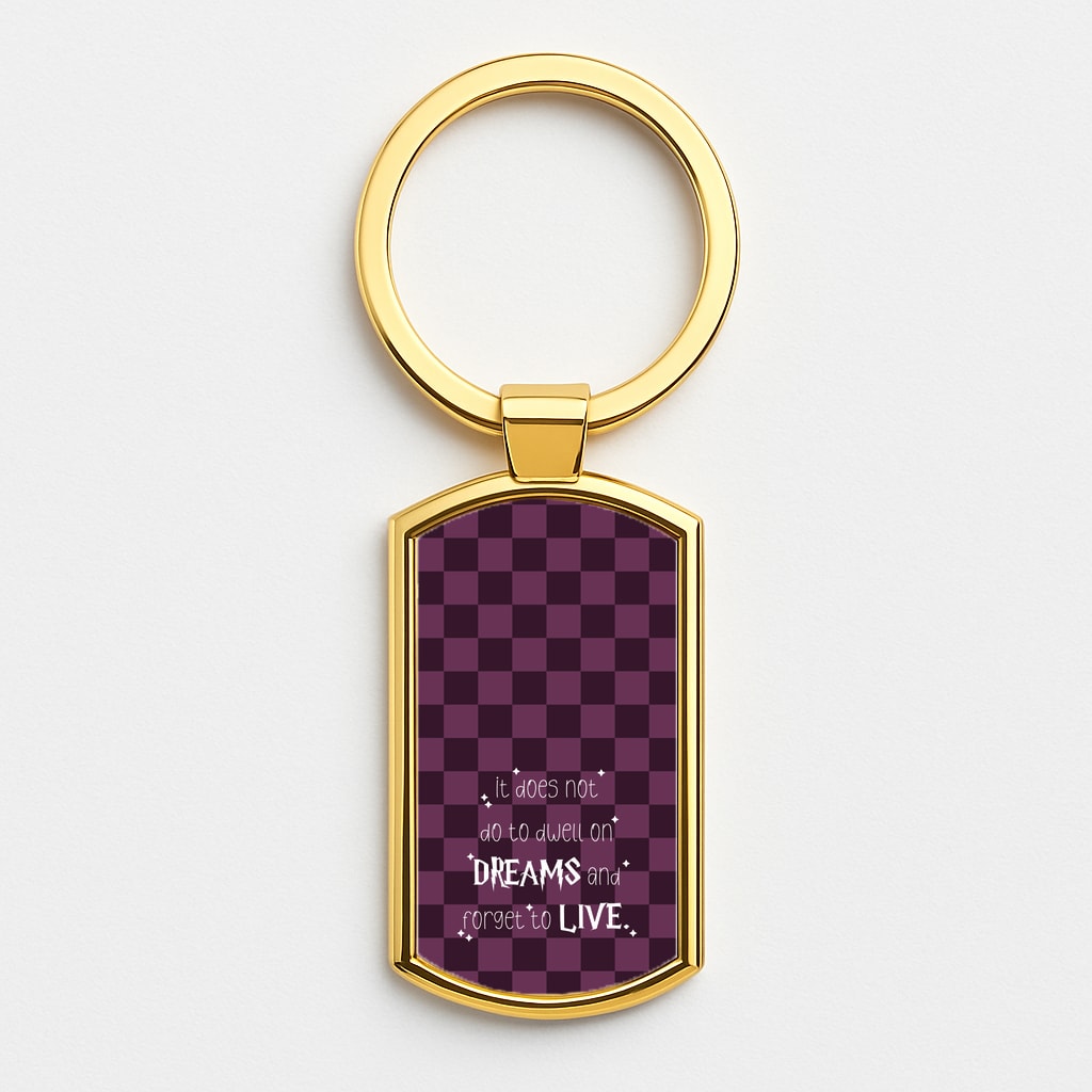 It Does Not To Dwell Gold Keyring