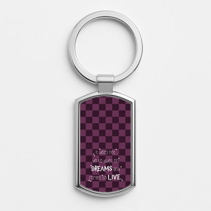 It Does Not To Dwell Silver Keyring