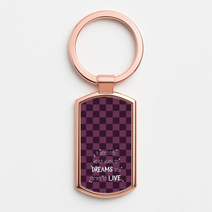 It Does Not To Dwell Rose Gold Keyring