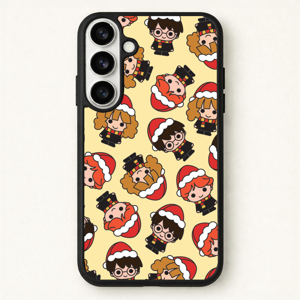Wizards With Christmas Hats Pattern Phone Case for Galaxy S26