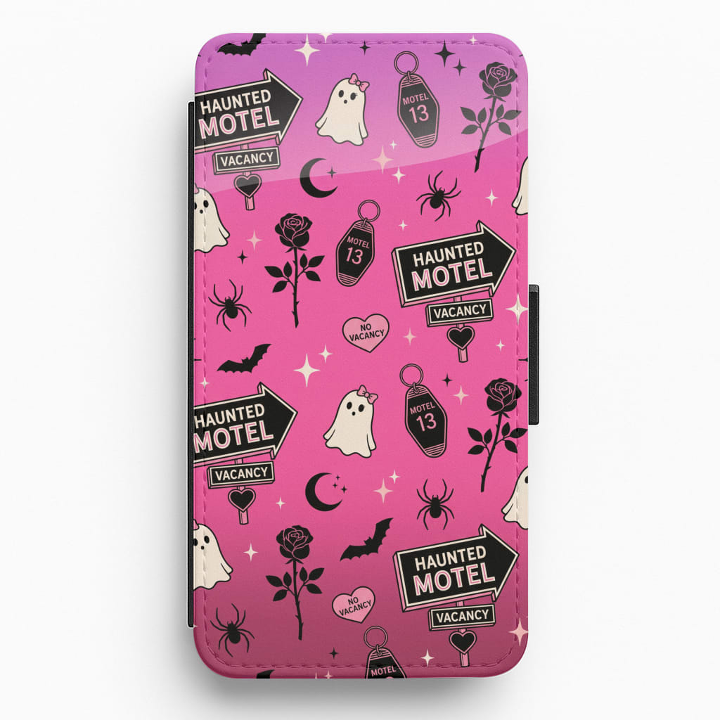Haunted Motel Pink Flip / Wallet Phone Case