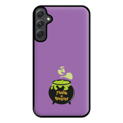 Trouble is Brewing - Hocus Halloween Phone Case for Galaxy A14