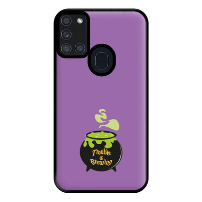 Trouble is Brewing - Hocus Halloween Phone Case for Galaxy A21s