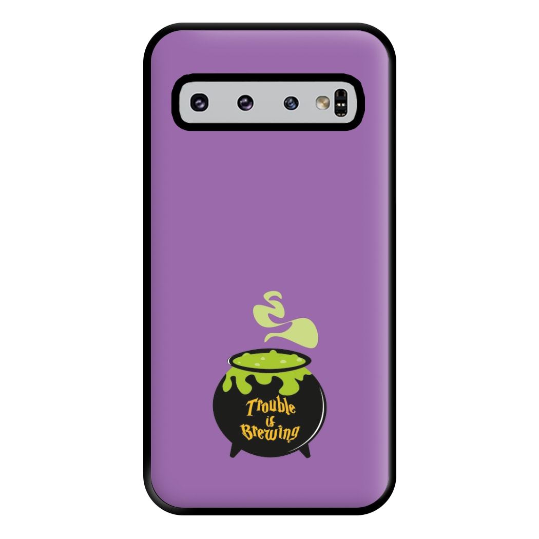 Trouble is Brewing - Hocus Halloween Phone Case for Galaxy S10 Plus