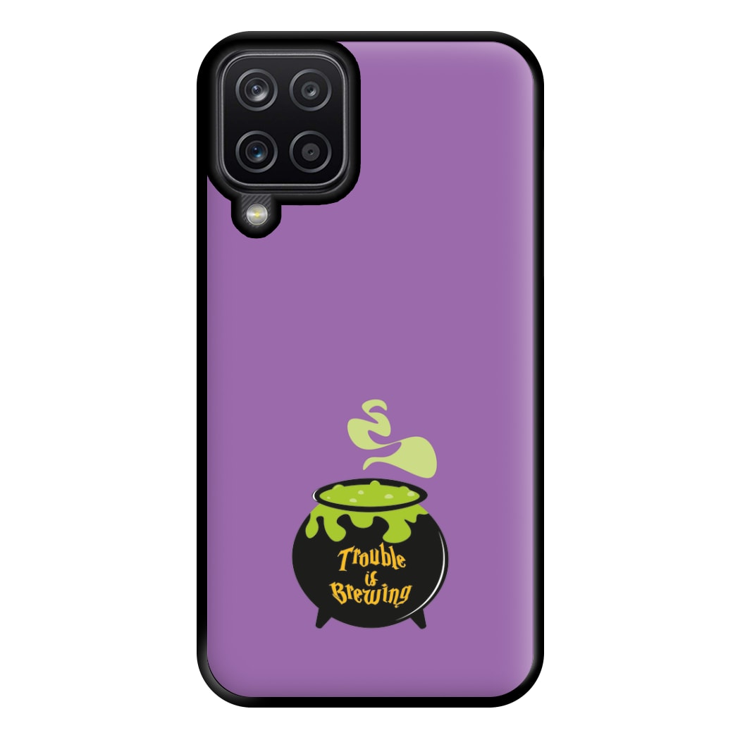 Trouble is Brewing - Hocus Halloween Phone Case for Galaxy A12