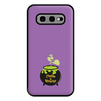 Trouble is Brewing - Hocus Halloween Phone Case for Galaxy S10e