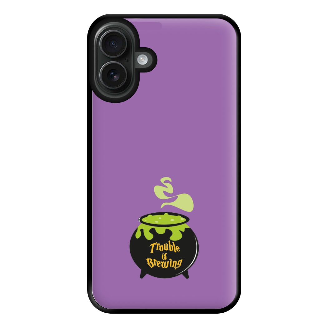 Trouble is Brewing - Hocus Halloween Phone Case for iPhone 16 Plus