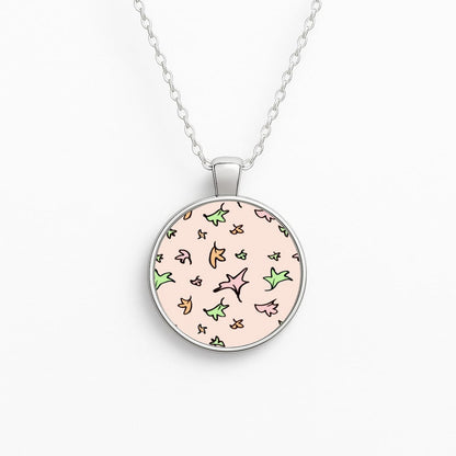 Heart Leaves Circle Necklace