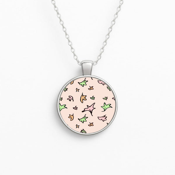 Heart Leaves Circle Necklace