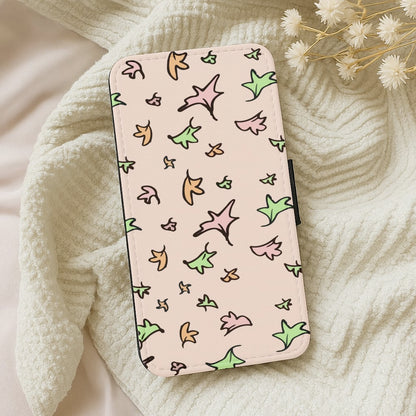Heart Leaves Wallet Phone Case