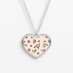 Heart Leaves Heart Necklace