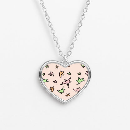 Heart Leaves Heart Necklace