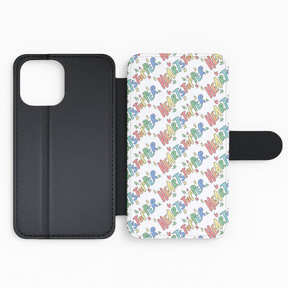 Heart Pattern Flip Phone Case