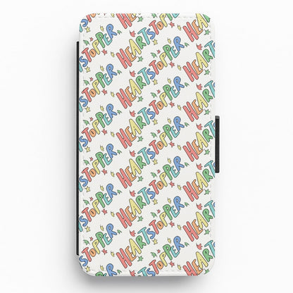 Heart Pattern Flip / Wallet Phone Case