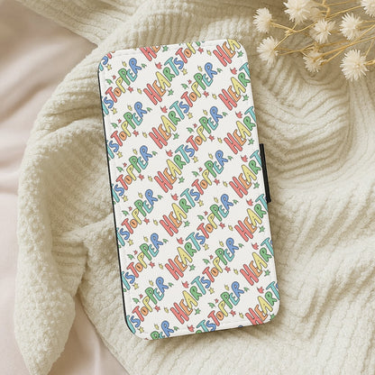 Heart Pattern Wallet Phone Case