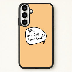 Why Are We Like This - Heart TV Phone Case for Galaxy S26 Plus