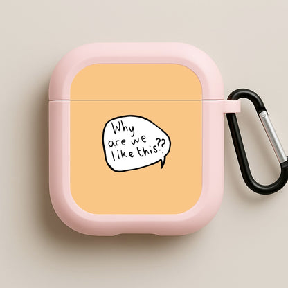 Why Are We Like This - Heart TV Pink AirPods Case